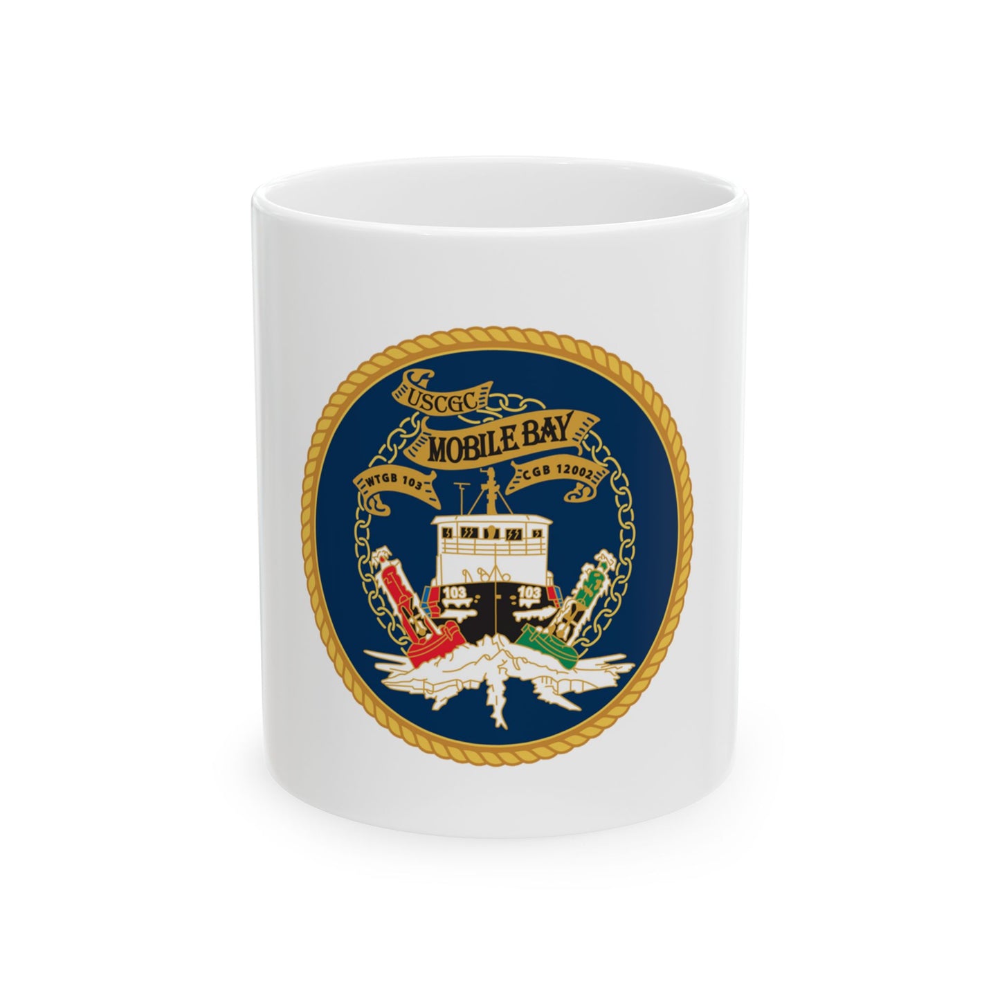 USCGC Mobile Bay WTGB 103 (U.S. Coast Guard) White Coffee Mug