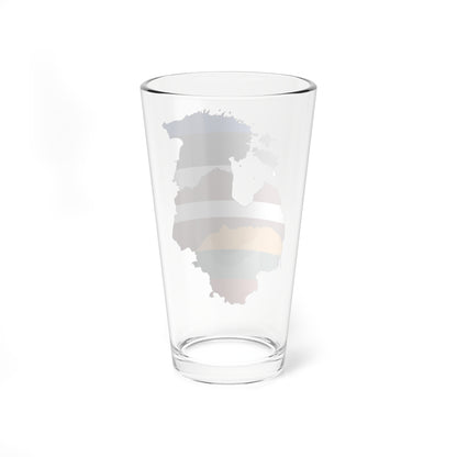 Baltic states flag map (Estonia) Pint Glass 16oz