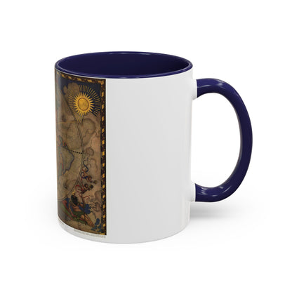 Map of Discovery- Western Hemisphere (1928) (Map) Accent Coffee Mug