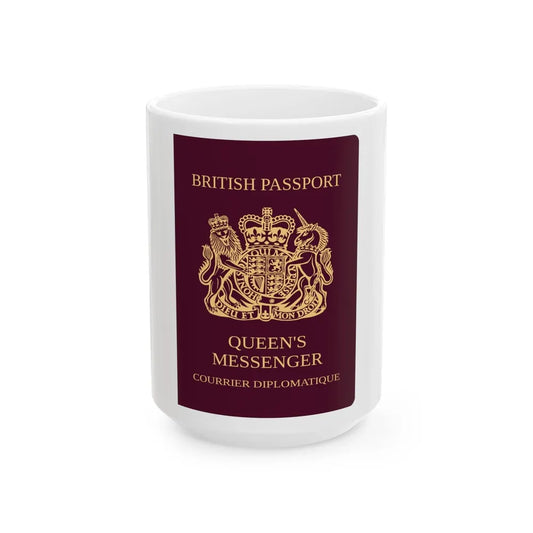 Queen's Messenger Passport - White Coffee Mug-15oz-Go Mug Yourself