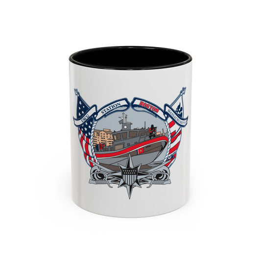 USCG Station Boston (U.S. Coast Guard) Accent Coffee Mug