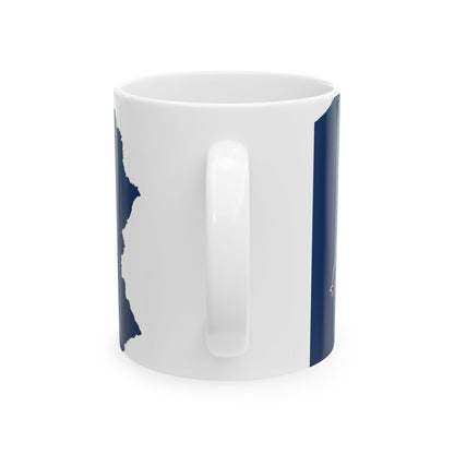 Flag-map of Pennsylvania (United States) White Coffee Mug