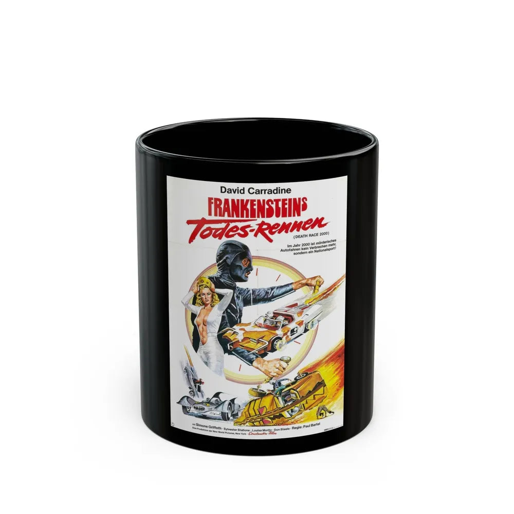 DEATH RACE 2000 (GERMAN) 1975 Movie Poster - Black Coffee Mug-11oz-Go Mug Yourself