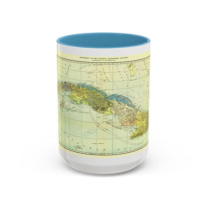 Central America - Cuba (1906) (Map) Accent Coffee Mug