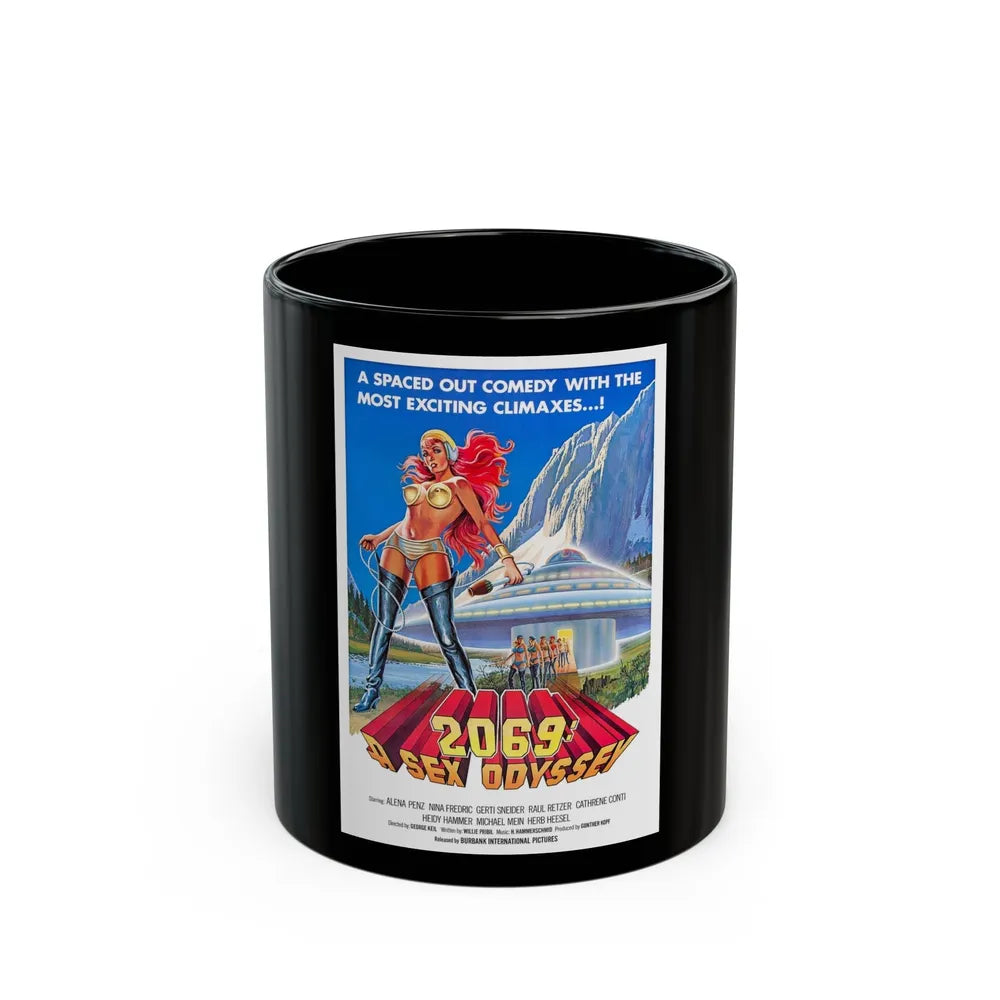 2069 A SEX ODYSSEY 1974 Movie Poster - Black Coffee Mug-11oz-Go Mug Yourself