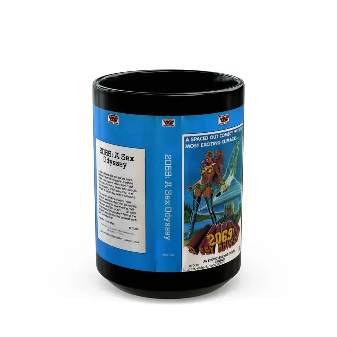 2069 A SEX ODYSSEY (VHS COVER) - Black Coffee Mug 15oz - Go Mug Yourself