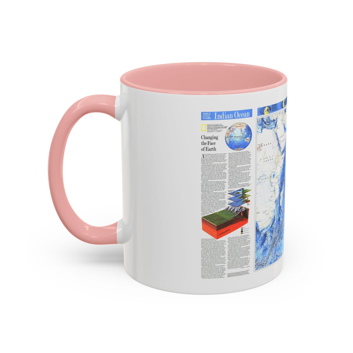 Indian Ocean (1992) (Map) Accent Coffee Mug
