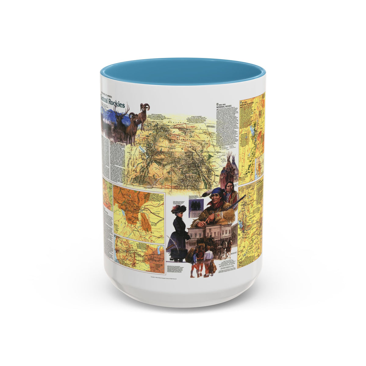 USA - Central Rockies 2 (1984) (Map) Accent Coffee Mug