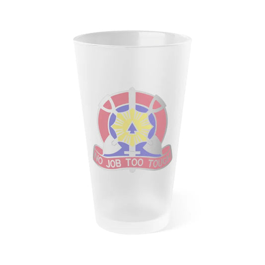 207 Engineer Battalion (U.S. Army) Frosted Pint Glass 16oz-Go Mug Yourself