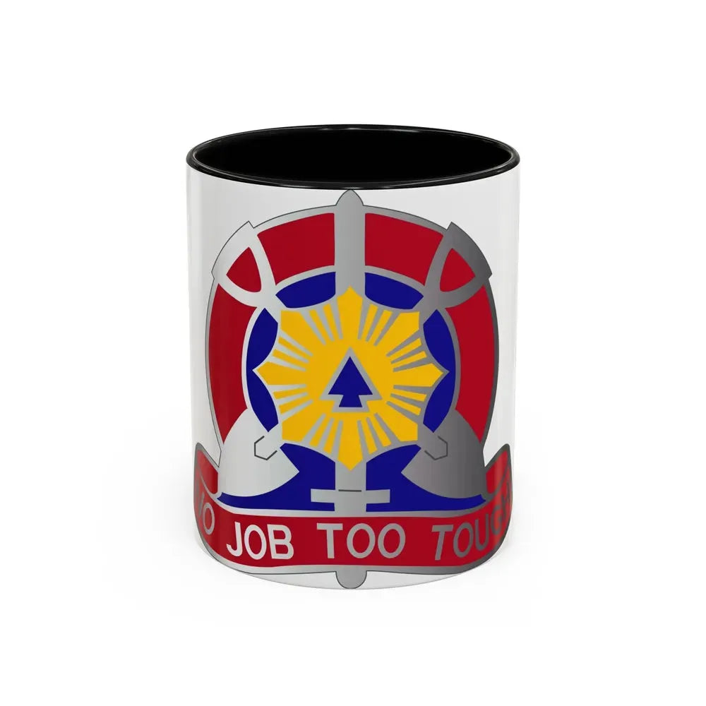 207 Engineer Battalion (U.S. Army) Accent Coffee Mug 11oz Black - Go Mug Yourself