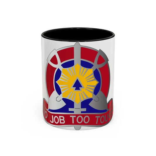 207 Engineer Battalion (U.S. Army) Accent Coffee Mug 11oz Black - Go Mug Yourself
