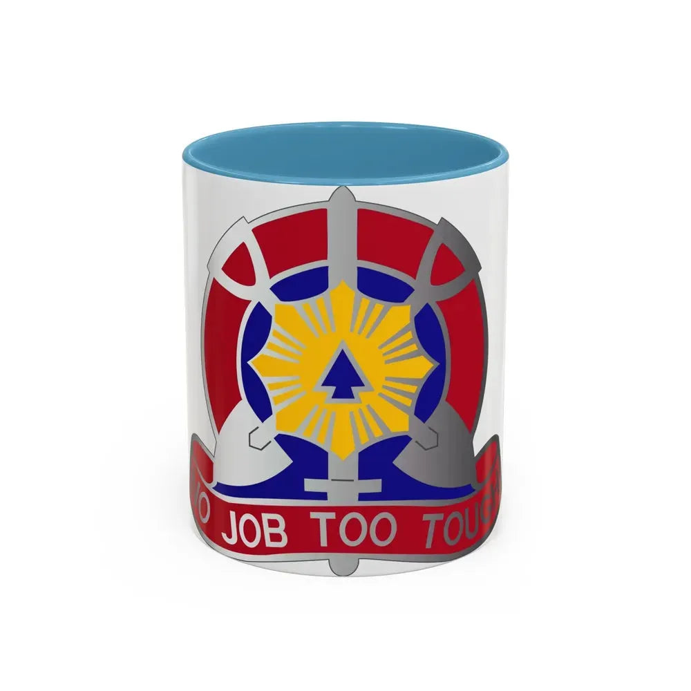 207 Engineer Battalion (U.S. Army) Accent Coffee Mug 11oz Light Blue - Go Mug Yourself