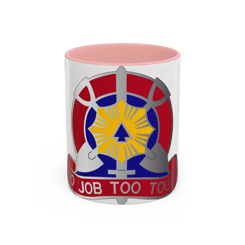 207 Engineer Battalion (U.S. Army) Accent Coffee Mug 11oz Pink - Go Mug Yourself
