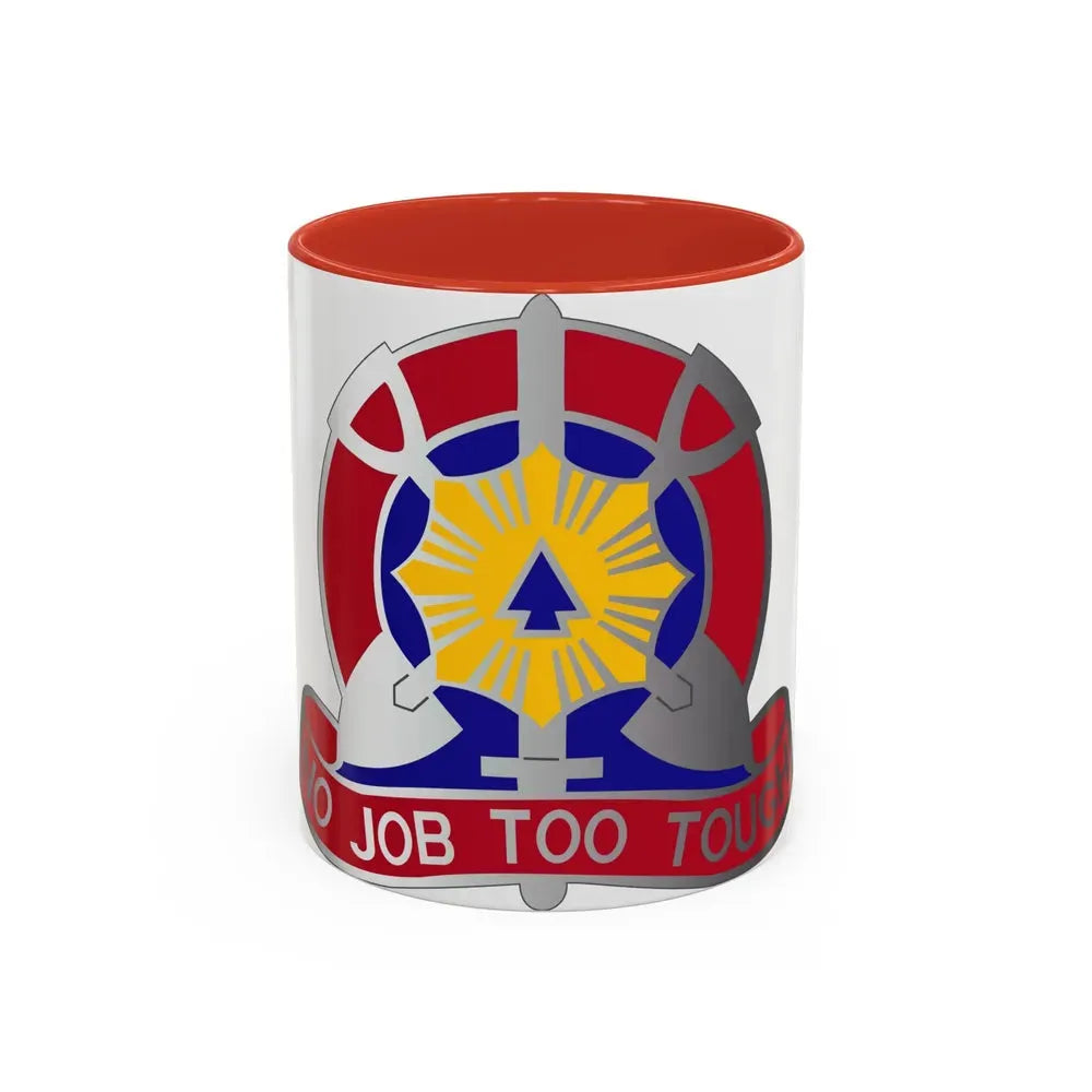 207 Engineer Battalion (U.S. Army) Accent Coffee Mug 11oz Red - Go Mug Yourself