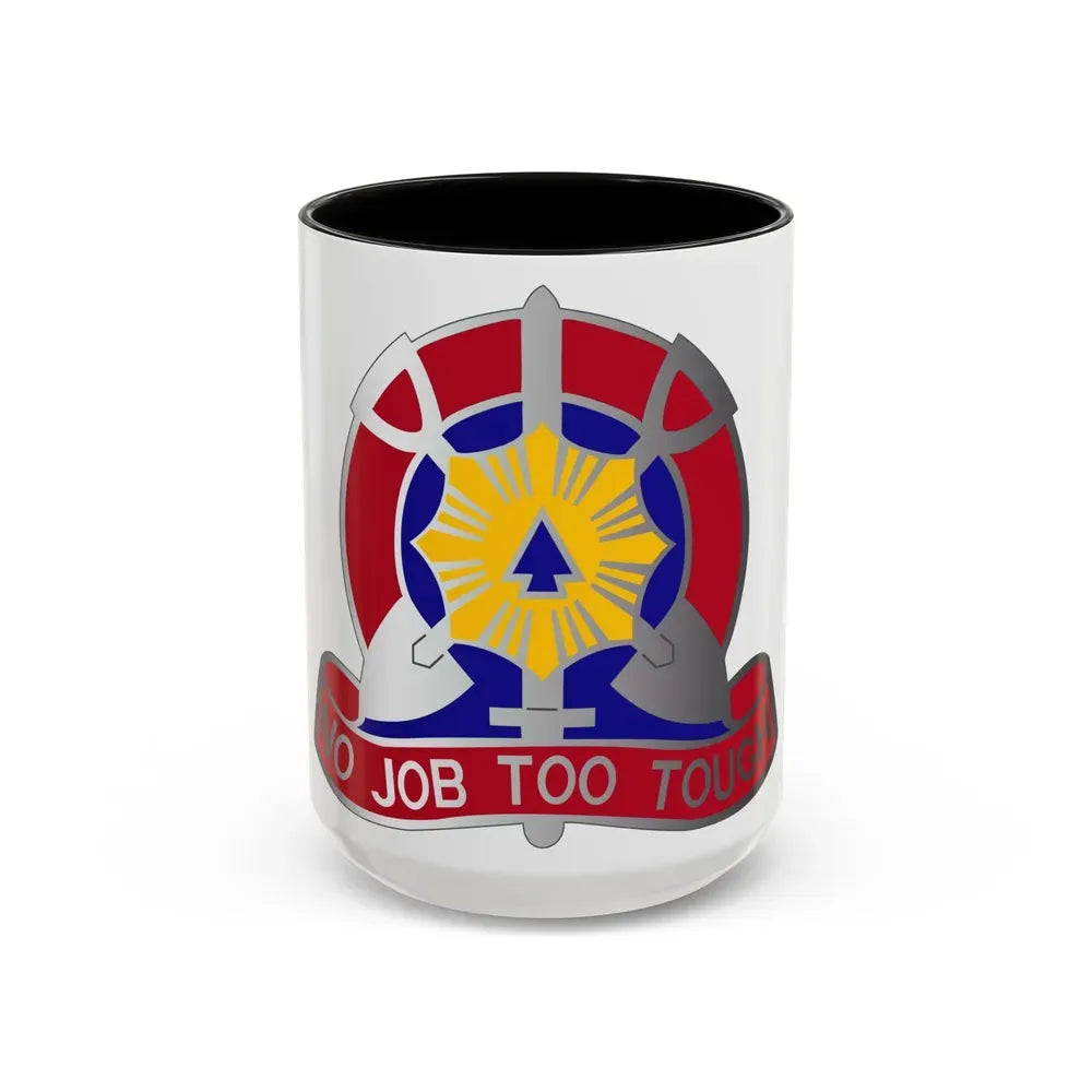 207 Engineer Battalion (U.S. Army) Accent Coffee Mug 15oz Black - Go Mug Yourself