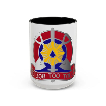 207 Engineer Battalion (U.S. Army) Accent Coffee Mug 15oz Black - Go Mug Yourself