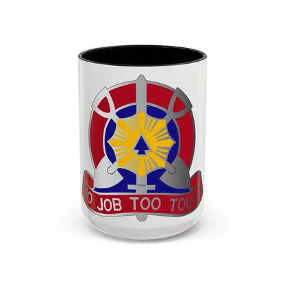 207 Engineer Battalion (U.S. Army) Accent Coffee Mug 15oz Black - Go Mug Yourself