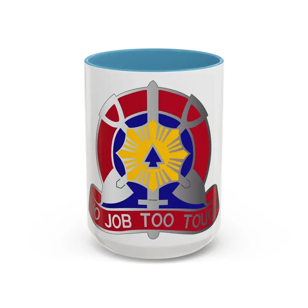 207 Engineer Battalion (U.S. Army) Accent Coffee Mug 15oz Light Blue - Go Mug Yourself