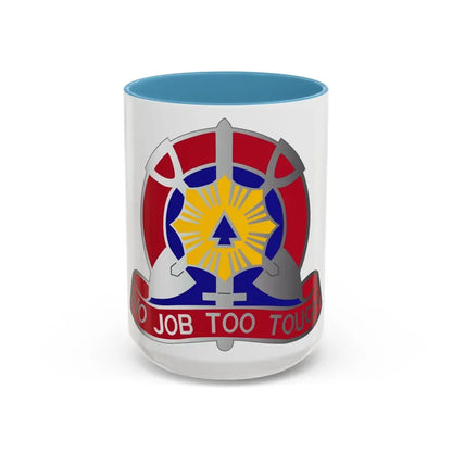 207 Engineer Battalion (U.S. Army) Accent Coffee Mug 15oz Light Blue - Go Mug Yourself