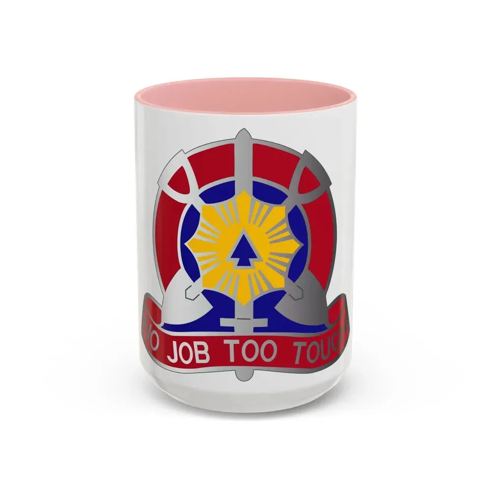 207 Engineer Battalion (U.S. Army) Accent Coffee Mug 15oz Pink - Go Mug Yourself