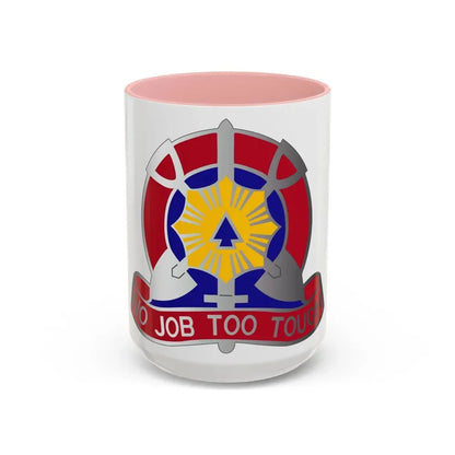 207 Engineer Battalion (U.S. Army) Accent Coffee Mug 15oz Pink - Go Mug Yourself