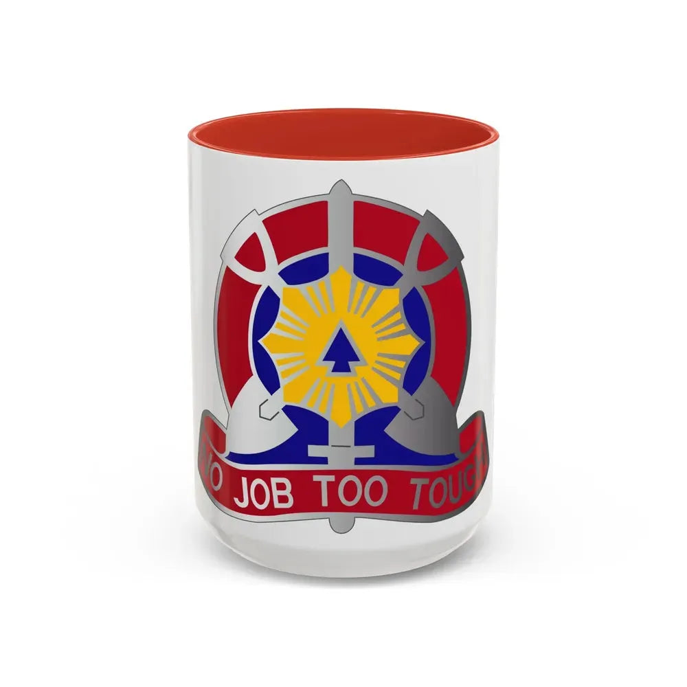 207 Engineer Battalion (U.S. Army) Accent Coffee Mug 15oz Red - Go Mug Yourself