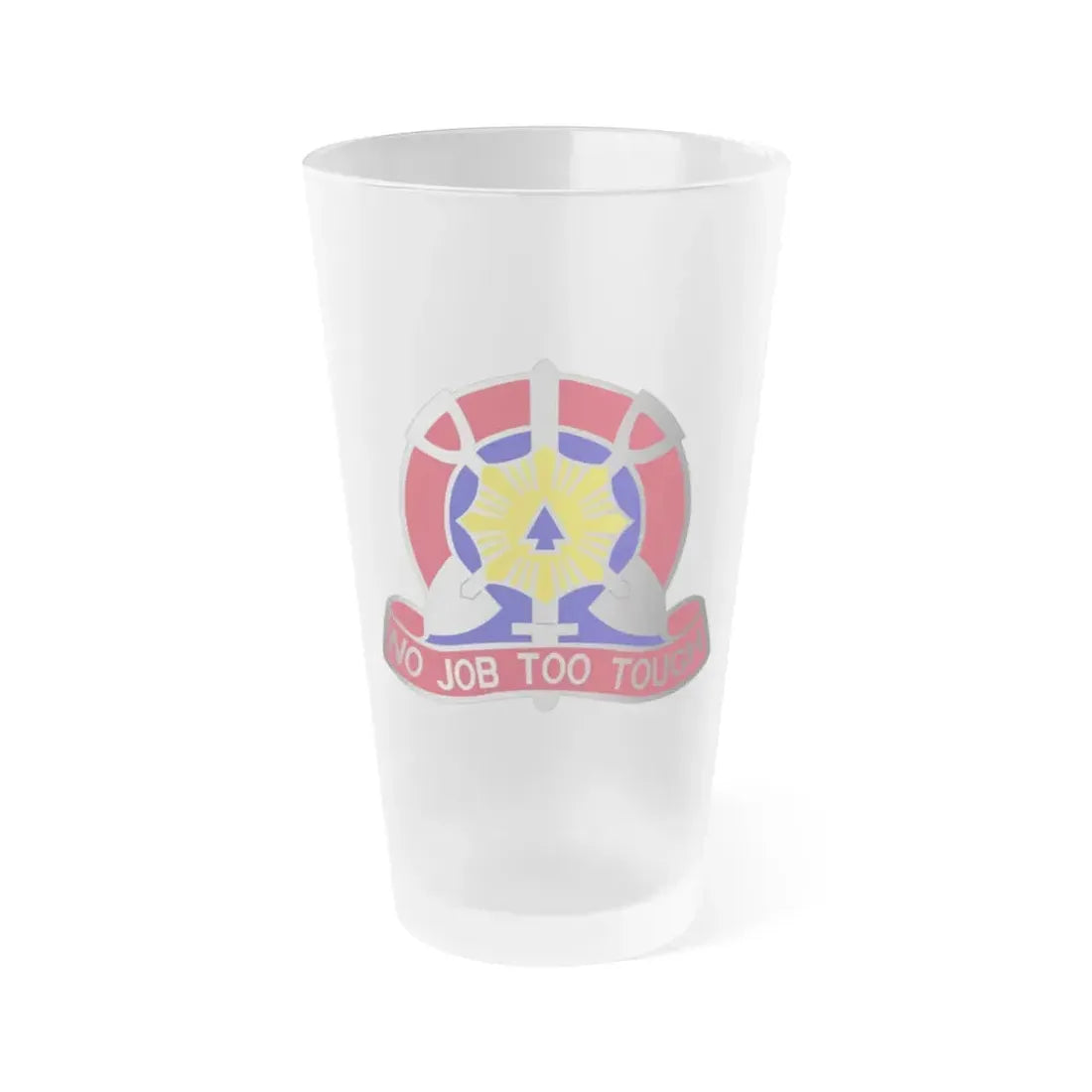 207 Engineer Battalion (U.S. Army) Frosted Pint Glass 16oz Default Title - Go Mug Yourself