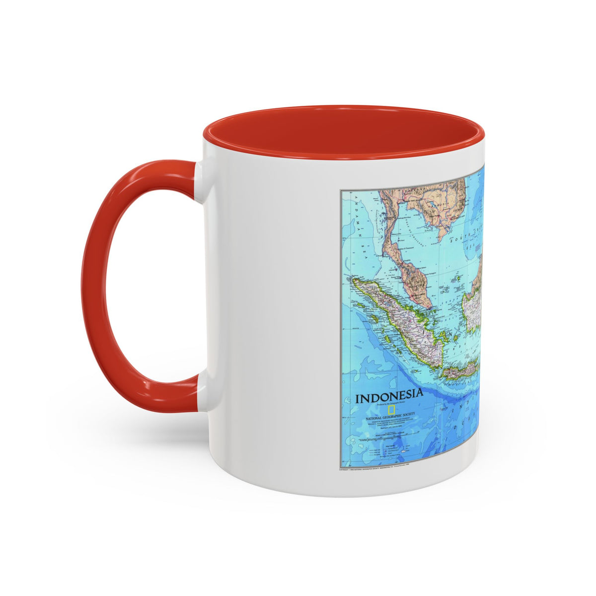 Indonesia 1 (1996) (Map) Accent Coffee Mug