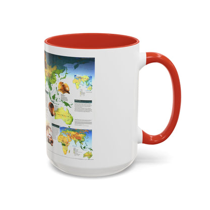 World Map - Dawn of Humans (1997) (Map) Accent Coffee Mug