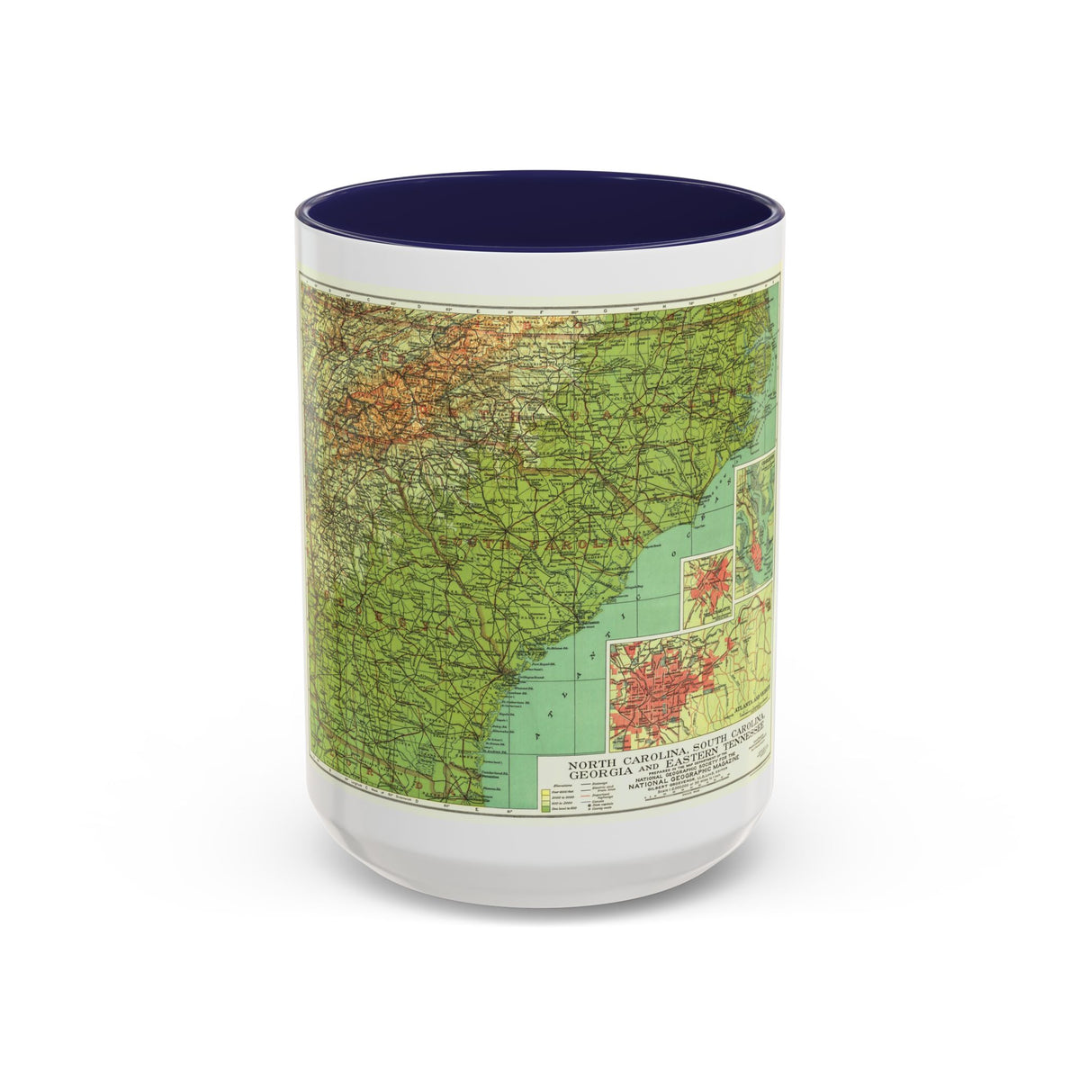 USA - Southeastern (1926) (Map) Accent Coffee Mug