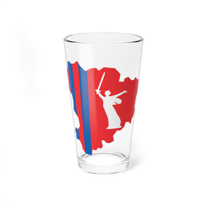 Flag-map of Volgograd Oblast (Russia) Pint Glass 16oz