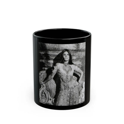 Caroline Munro #228 (Vintage Female Icon) Black Coffee Mug-11oz-Go Mug Yourself