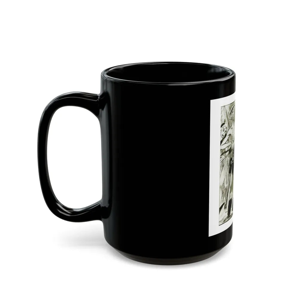 Ballyhoo Magazine Illustration - Black Coffee Mug-Go Mug Yourself