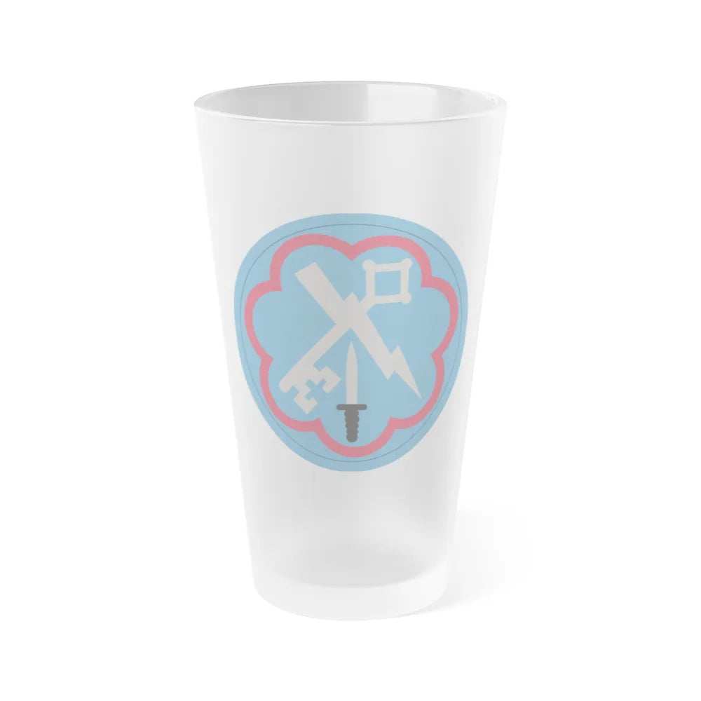 207th Military Intelligence Brigade (U.S. Army) Frosted Pint Glass 16oz-Go Mug Yourself