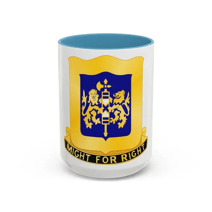 208 Armor Regiment (U.S. Army) Accent Coffee Mug 15oz Light Blue - Go Mug Yourself