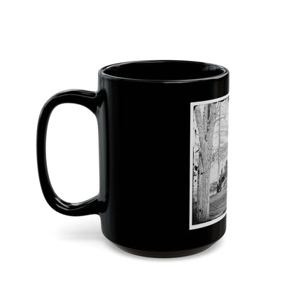 Washington, D.C. Guards At Ferry Landing On Mason's Island Examining A Pass (U.S. Civil War) Black Coffee Mug