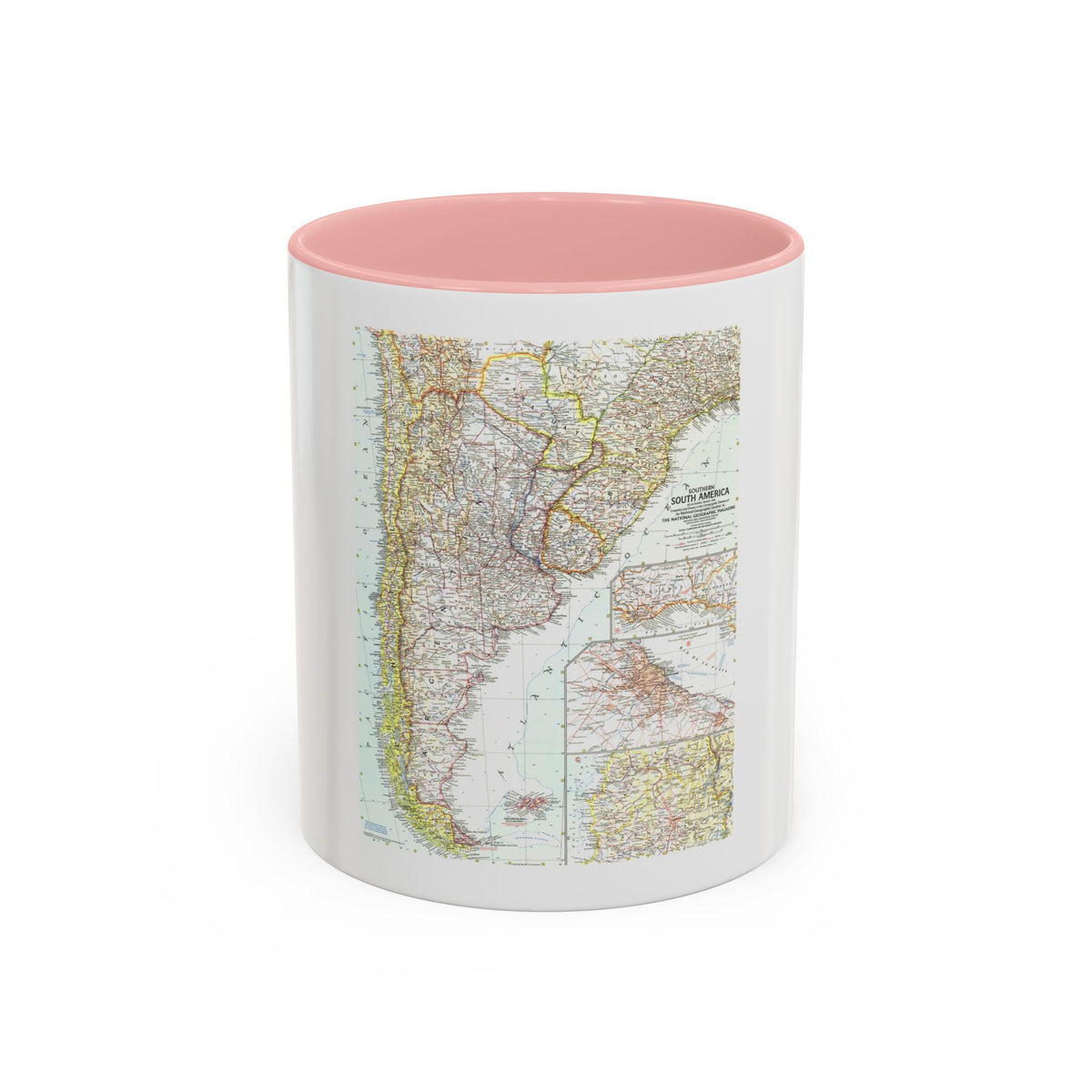 South America - Southern (1958) (Map) Accent Coffee Mug