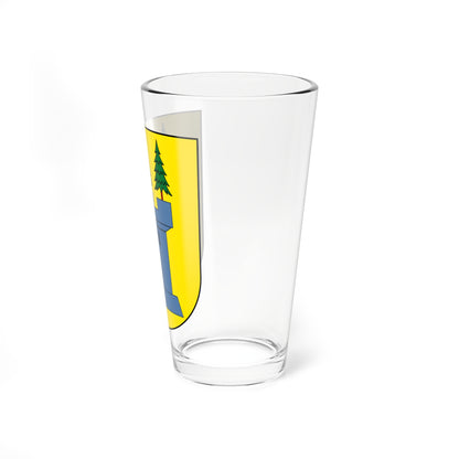 Laupen-ZH-blazon-1667 (Switzerland) (Coat of Arms) Pint Glass 16oz