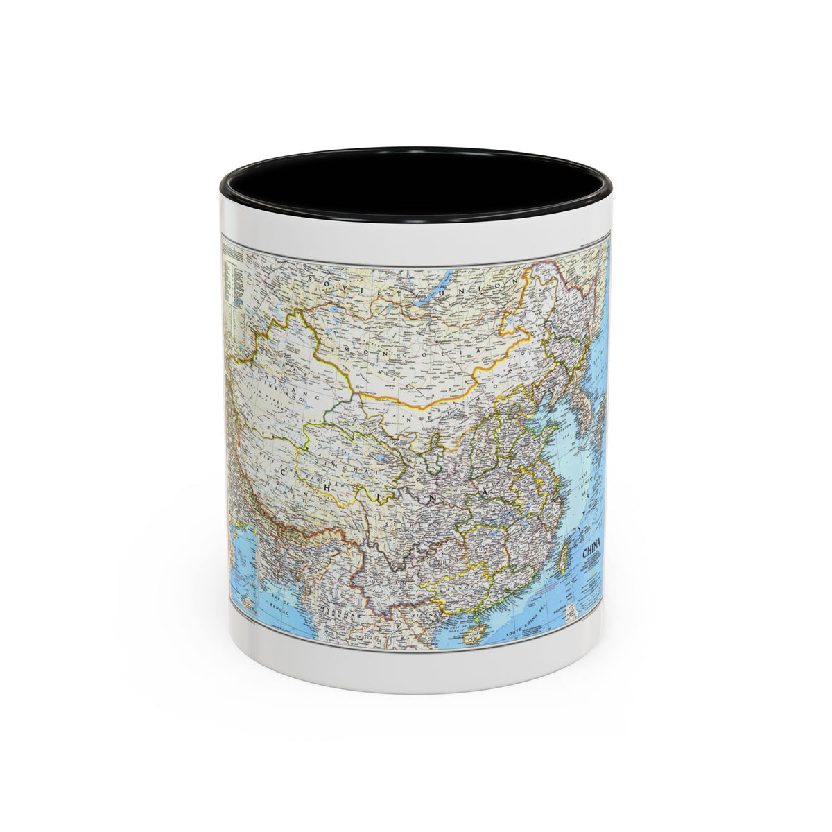 China 1 (1991) (Map) Accent Coffee Mug