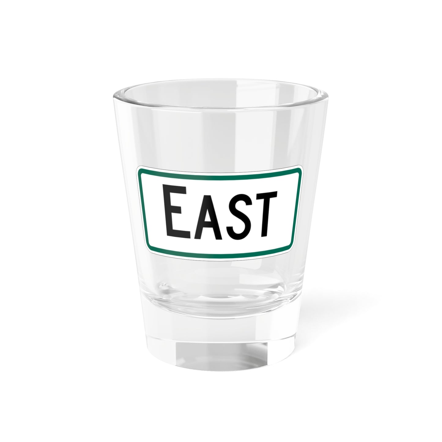 East plate South Dakota (South Dakota) (Road Sign) Shot Glass 1.5oz