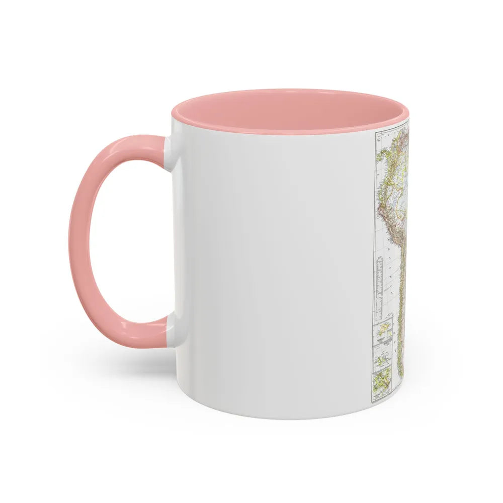 South America (1950) (Map) Accent Coffee Mug-Go Mug Yourself