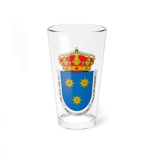 Escudo de Ainzón-Zaragoza (Spain) (Coat of Arms) Pint Glass 16oz