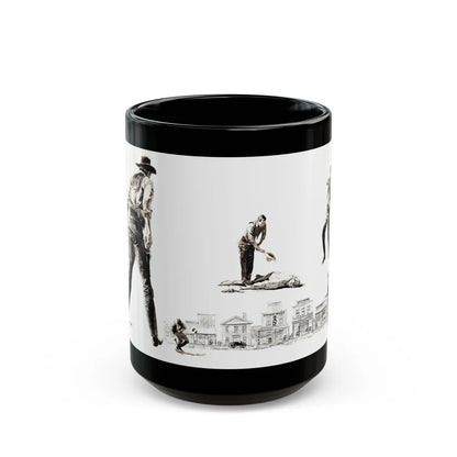 Bachelor Magazine Illustration - Black Coffee Mug-15oz-Go Mug Yourself