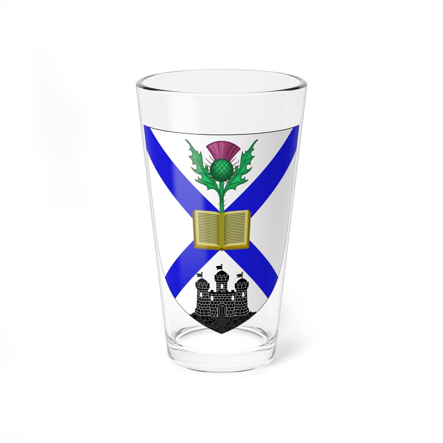 University of Edinburgh arms (Scotland) (Coat of Arms) Pint Glass 16oz