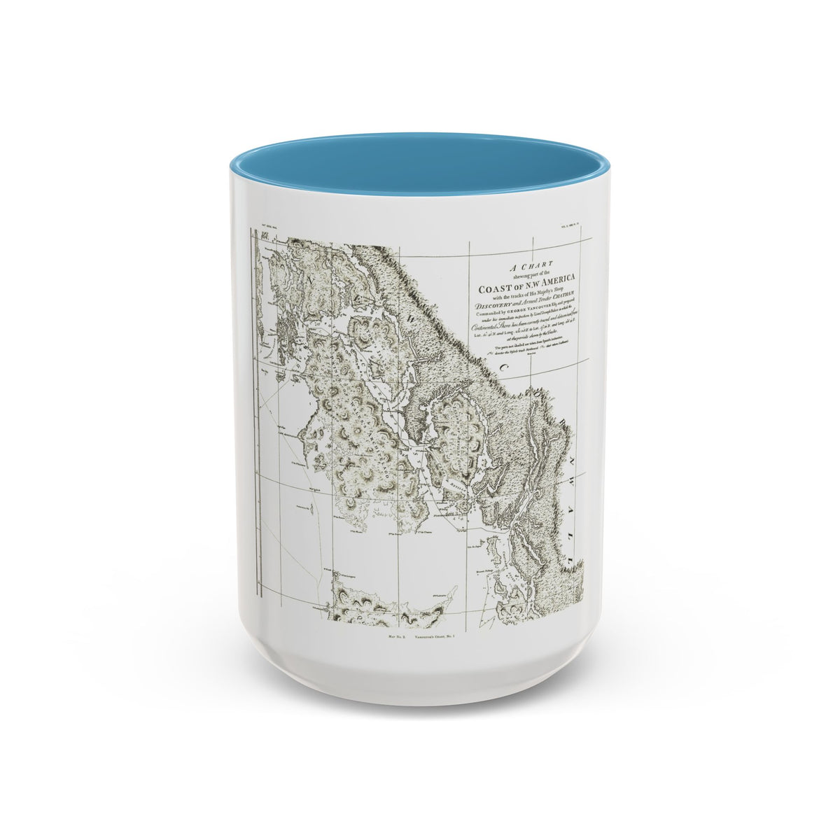 America - NorthWest Coast (1899) (Map) Accent Coffee Mug