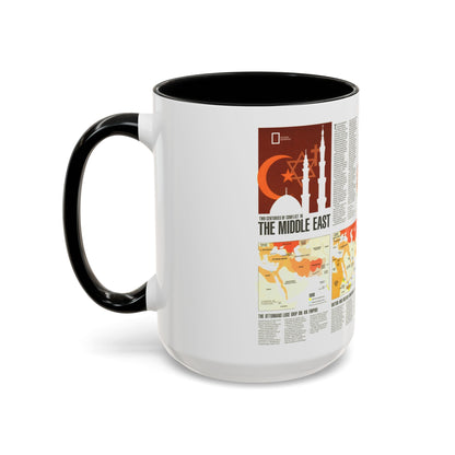 Middle East - Two Centuries of Conflict (1980) (Map) Accent Coffee Mug