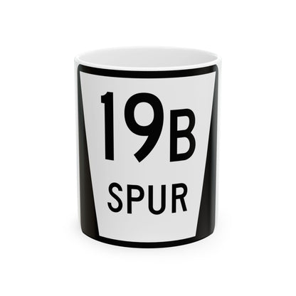 N SPUR 19B (Nebraska) (Road Sign) White Coffee Mug