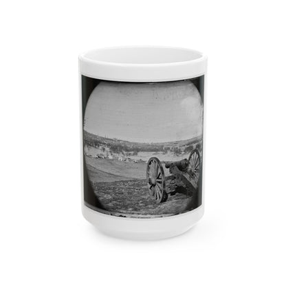Richmond, Va. View Of City From Belle Isle; Gun In Foreground (U.S. Civil War) White Coffee Mug