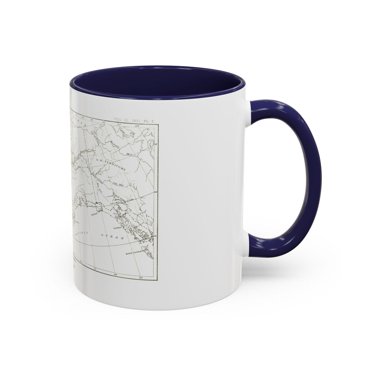 Alaska - Sketch Map (1891) (Map) Accent Coffee Mug