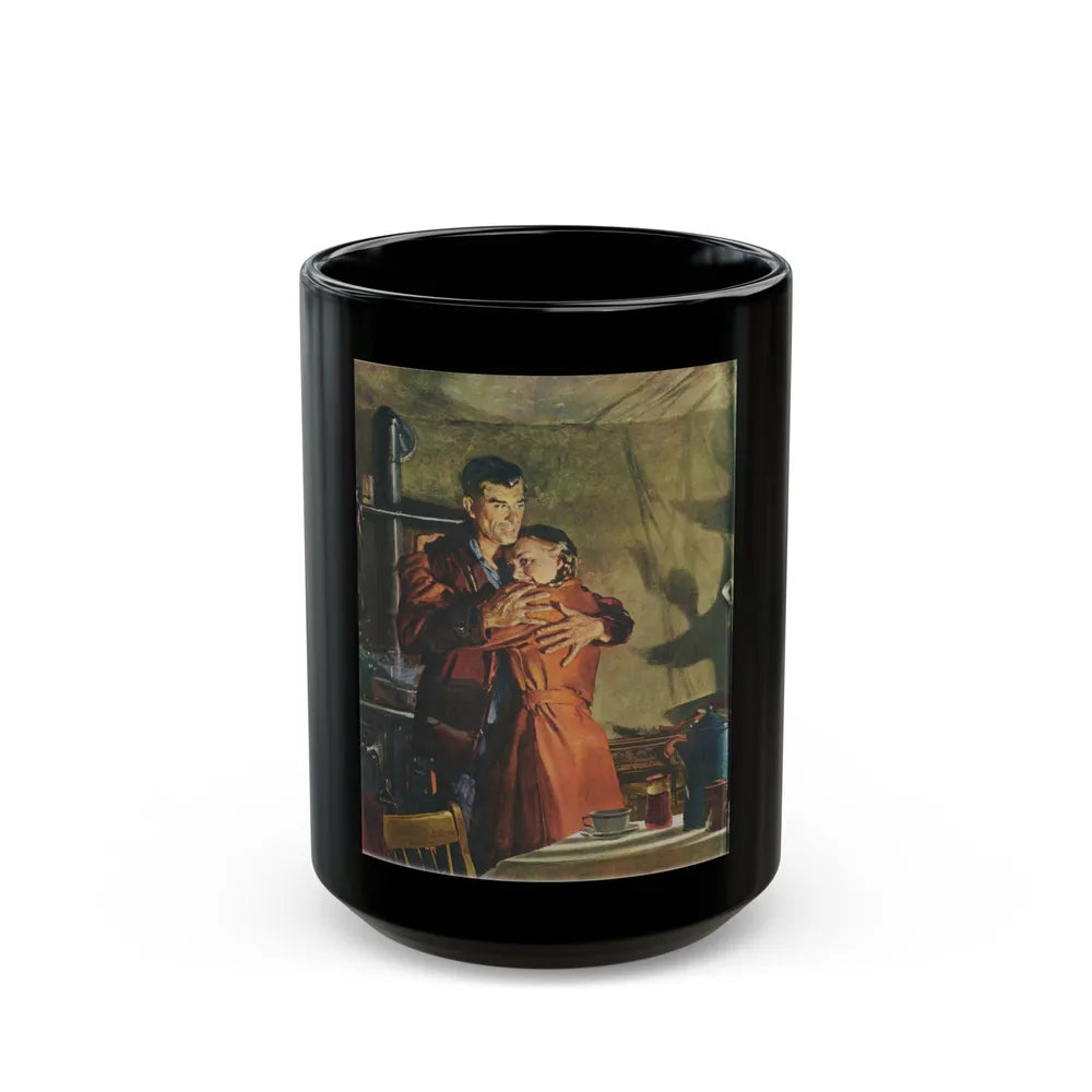 Fiction Illustration in Saturday Evening Post. Illustrator and date unknown - Black Coffee Mug-15oz-Go Mug Yourself